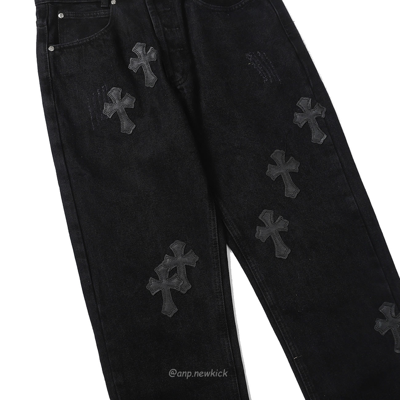 Chrome Hearts Black Cross Jeans (4) - newkick.org